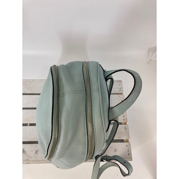 MICHAEL KORS, LARGE PEBBLED LEATHER BLUE BACKPACK WITH TAGS - Picture 6 of 16